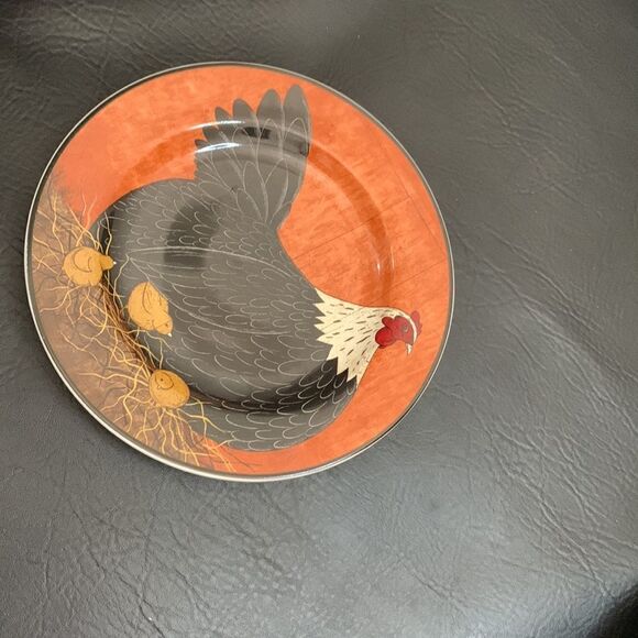 Henny Penny 2000 Warren Kimble Sakura NY 8 Inch Round Stoneware Decorator Plate - Picture 2 of 5